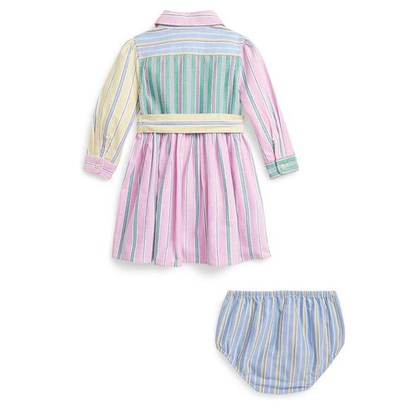 [NWOT] Polo Ralph Lauren Belted Cotton Oxford Fun Shirtdress - Size 12 Months - Picture 3 of 9